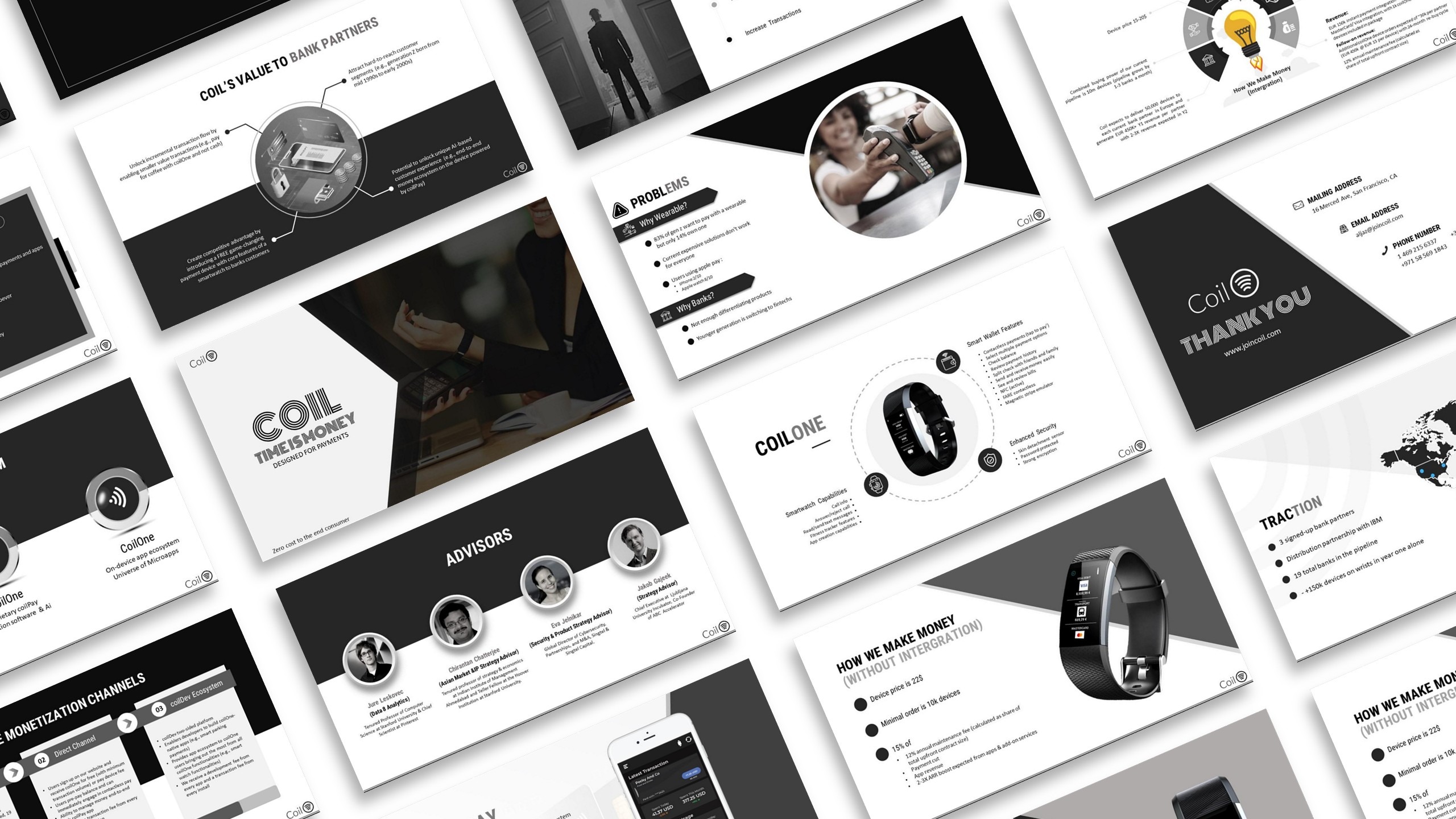 Minimal black and white presentation template inspired by Apple and Nike’s clean modern design style.